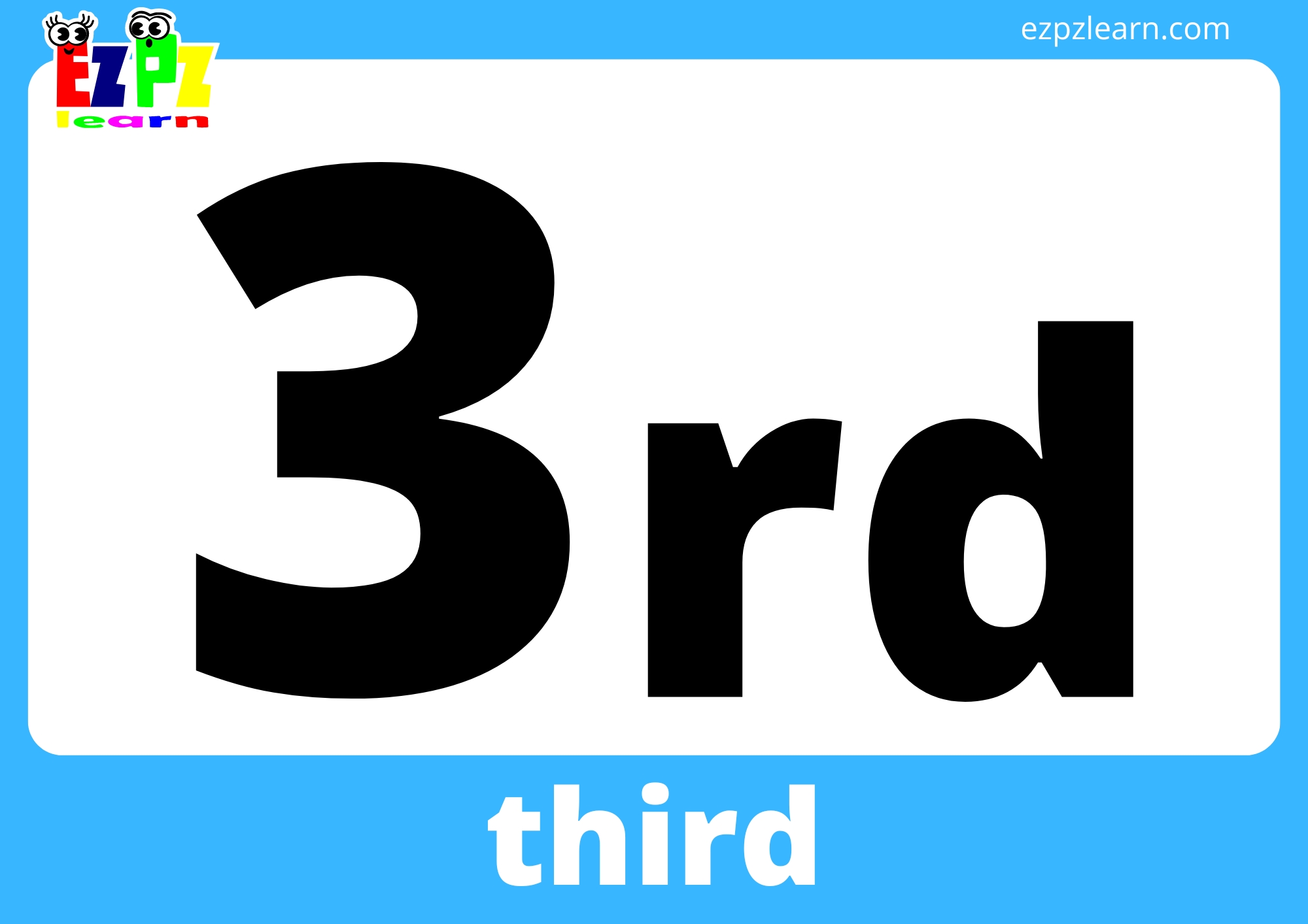 Ordinal Numbers Flashcards Ezpzlearn